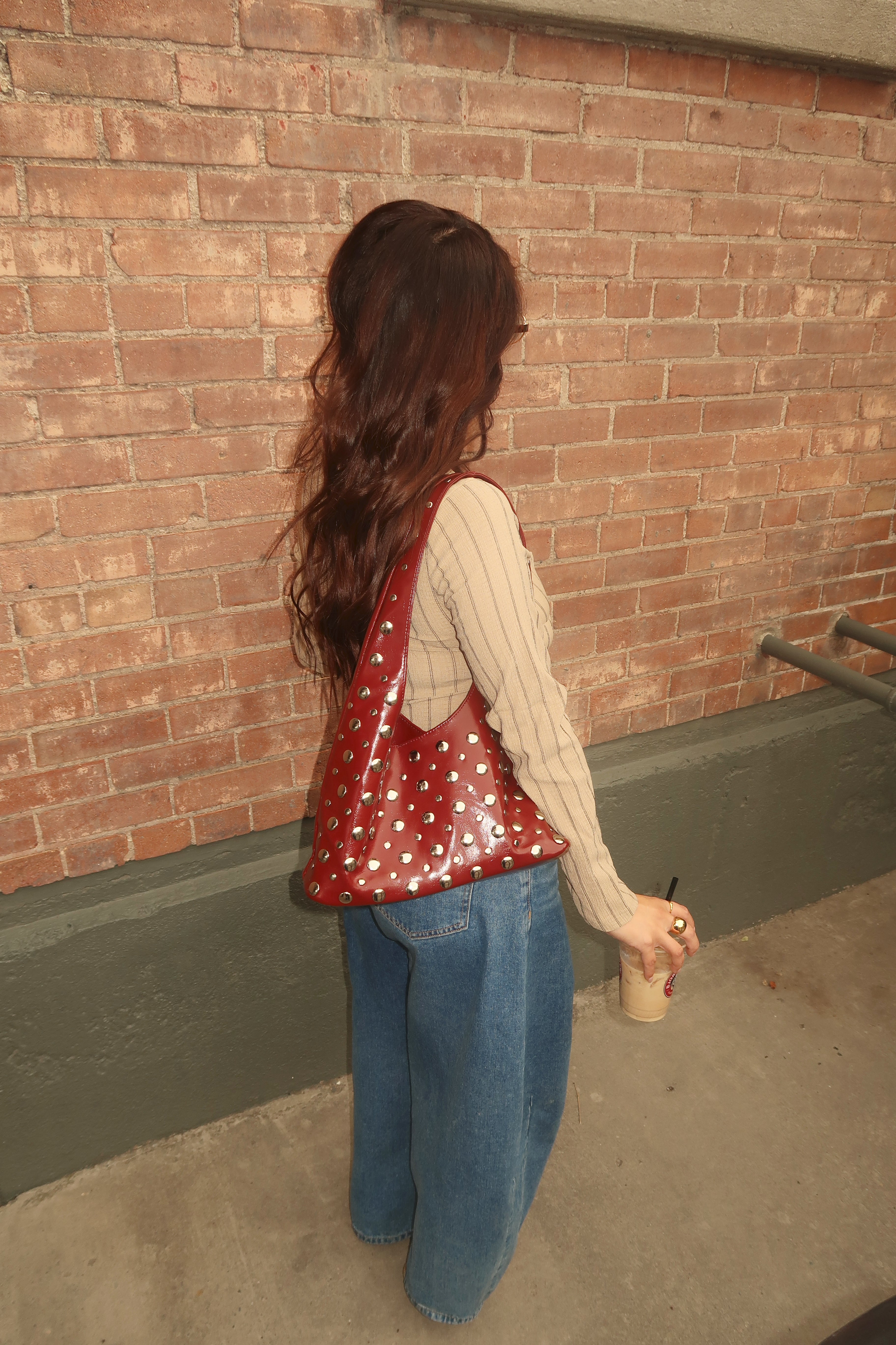 Coqueta Bag Red Studded